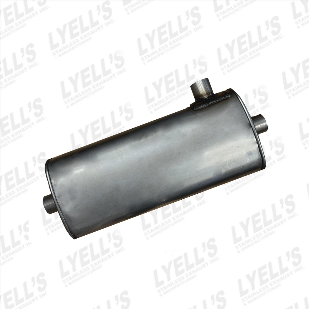 O.E.M. Style 409 Stainless Steel Transverse Muffler Offset Side - Dual