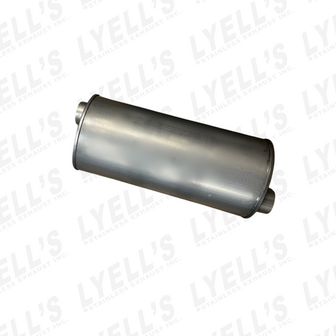 409 Stainless OEM Quiet Style 22'' Muffler - 3'' Offset / Offset
