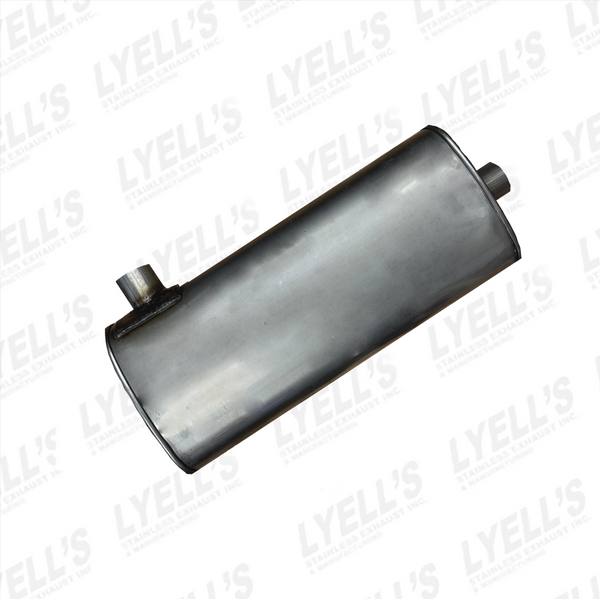 O.E.M. Style 409 Stainless Steel Transverse Muffler Offset Side -Single  Outlet